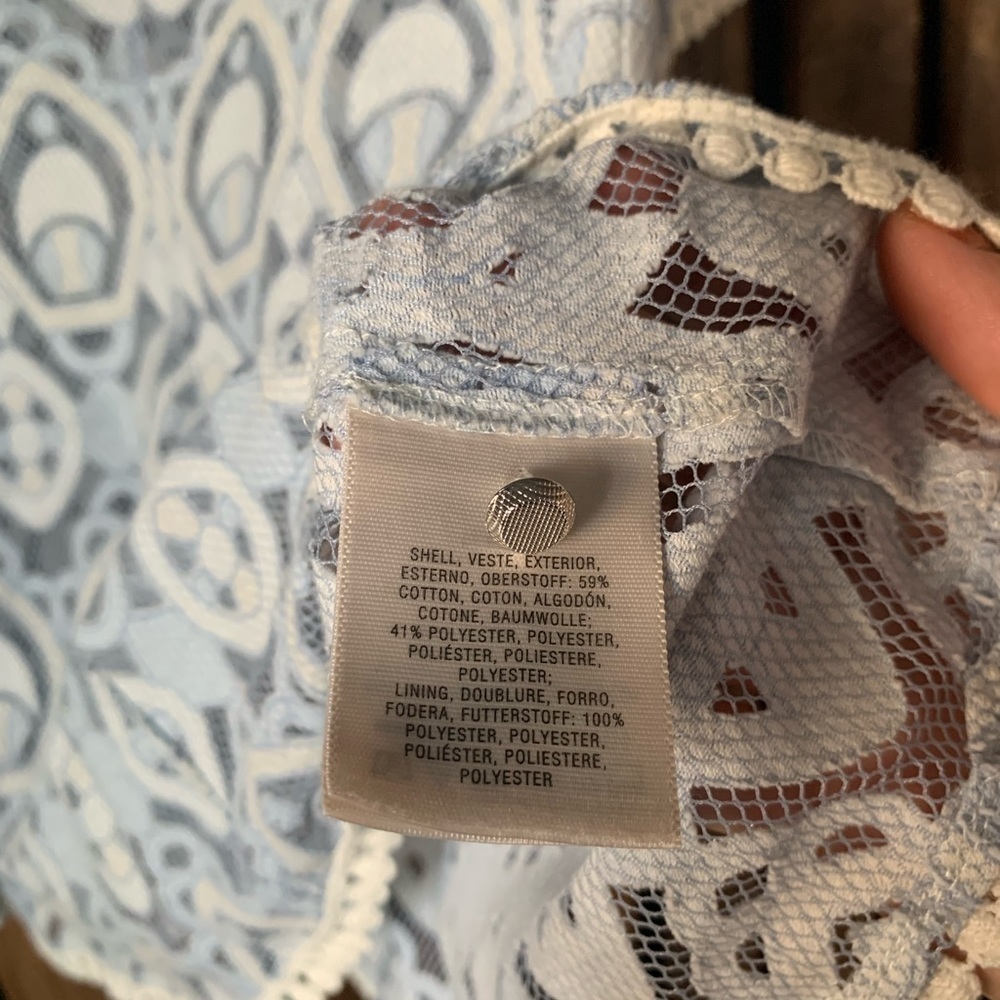 Anthropologie HD Lace Signa Pleasant Top. Sz 4 - Picture 6 of 10